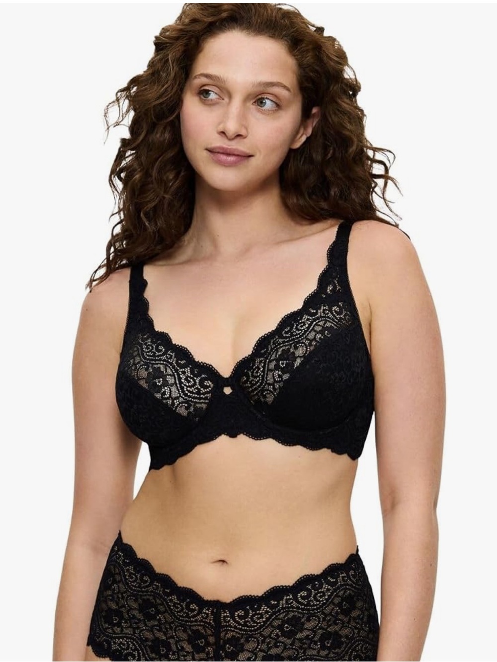 Triumph Black Lace Longline Bra